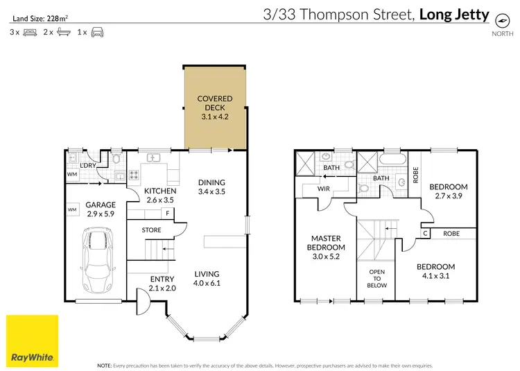 Floorplan of Homely townhouse listing, 3/33 Thompson Street, Long Jetty NSW 2261