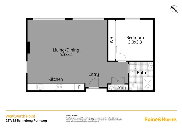 Floorplan of Homely apartment listing, 227/25 Bennelong Parkway, Wentworth Point NSW 2127