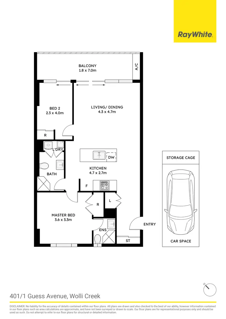 Floorplan of Homely apartment listing, 401/1 Guess Avenue, Wolli Creek NSW 2205