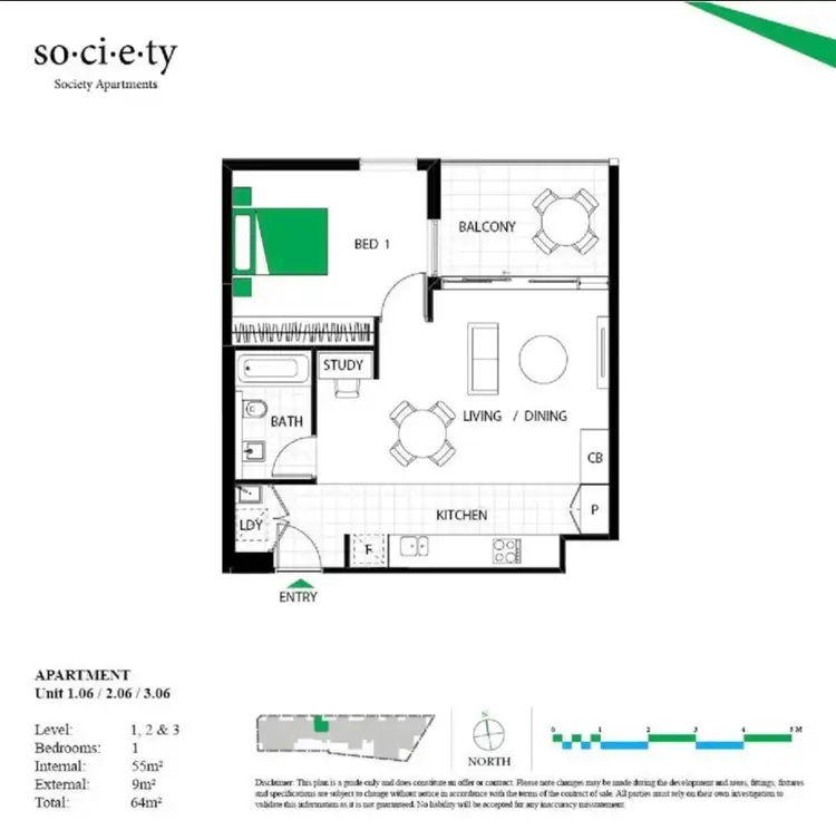 Floorplan of Homely apartment listing, 206/5 McGill Street, Lewisham NSW 2049