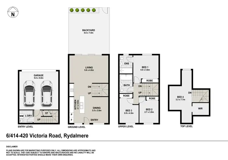Floorplan of Homely townhouse listing, 6/414-420 Victoria Road, Rydalmere NSW 2116