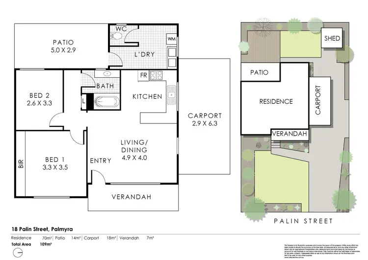 Floorplan of Homely house listing, 18 Palin Street, Palmyra WA 6157