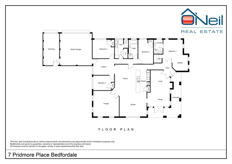 Floorplan of Homely house listing, 7 Pridmore Place, Bedfordale WA 6112