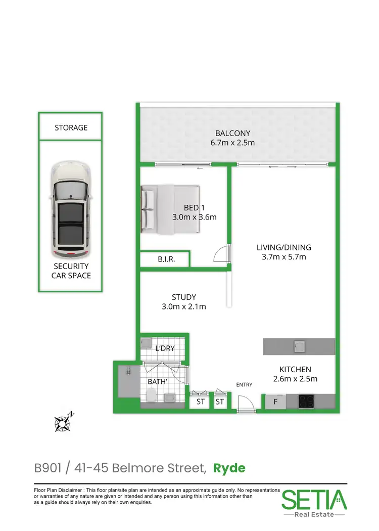 Floorplan of Homely apartment listing, 901B/41-45 Belmore Street, Ryde NSW 2112