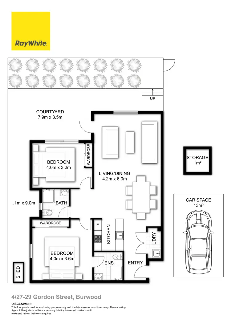 Floorplan of Homely apartment listing, 4/27-29 Gordon Street, Burwood NSW 2134