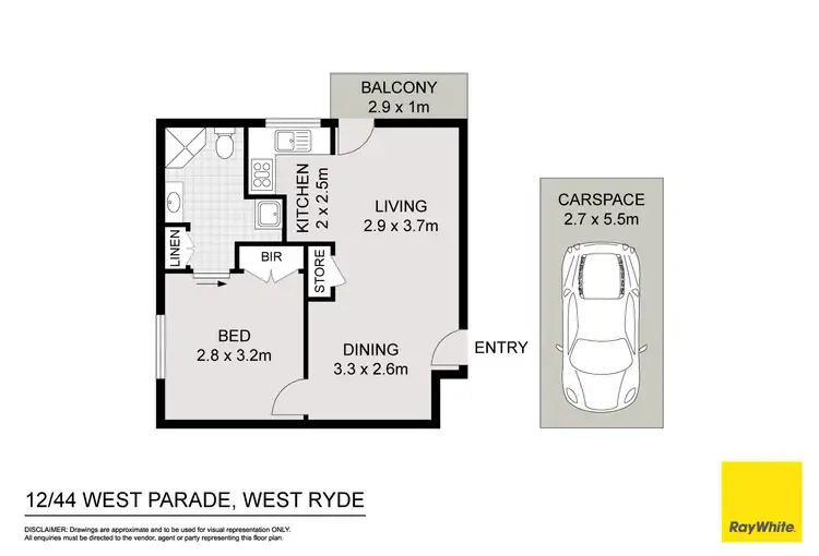 Floorplan of Homely apartment listing, 12/44 West Parade, West Ryde NSW 2114