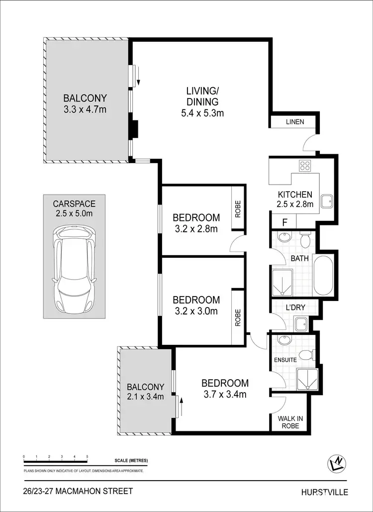 Floorplan of Homely apartment listing, 26/23-27 Macmahon Street, Hurstville NSW 2220