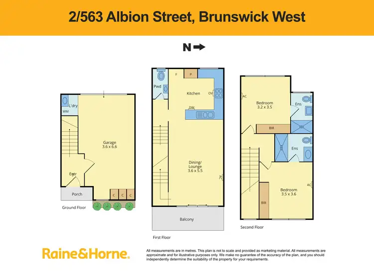 Floorplan of Homely townhouse listing, 2/563 Albion Street, Brunswick West VIC 3055