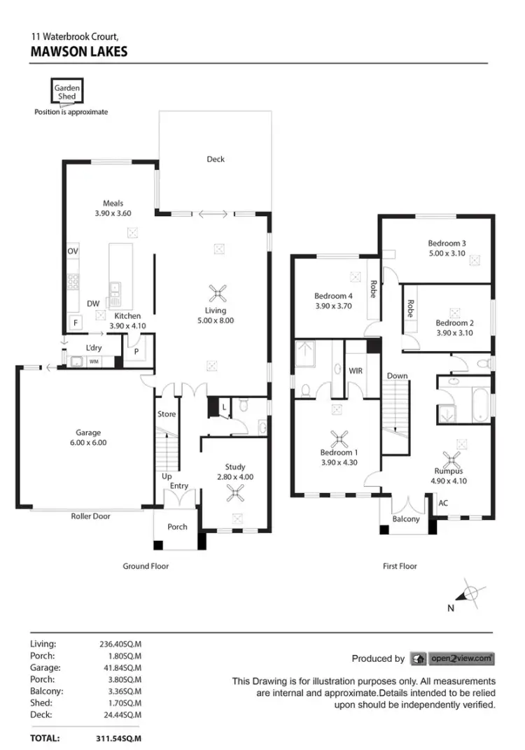 Floorplan of Homely house listing, 11 Waterbrook Court, Mawson Lakes SA 5095