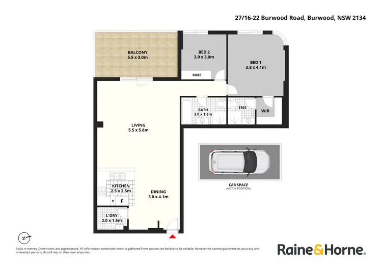 Floorplan of Homely apartment listing, 27/16-22 Burwood Road, Burwood NSW 2134