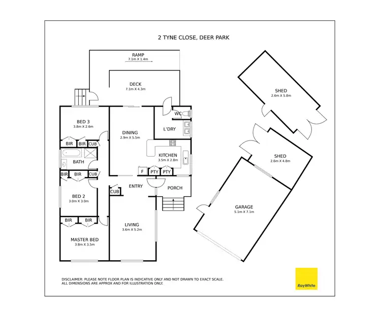 Floorplan of Homely house listing, 2 Tyne Close, Deer Park VIC 3023
