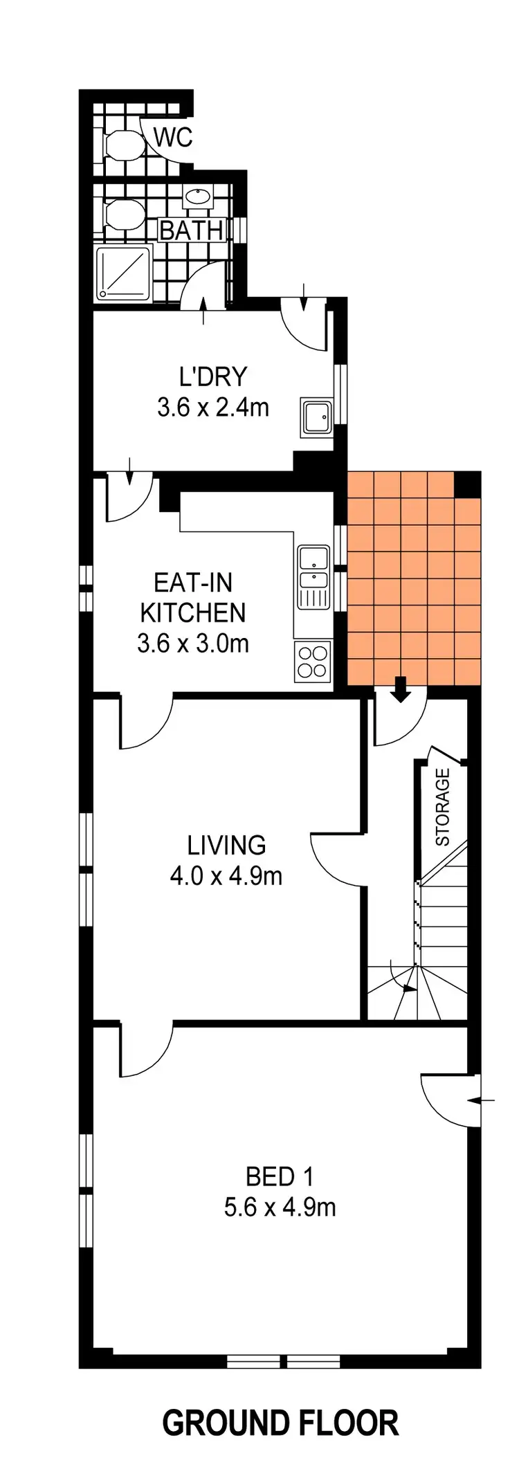Floorplan of Homely apartment listing, 1/42 Hardie Street, Mascot NSW 2020