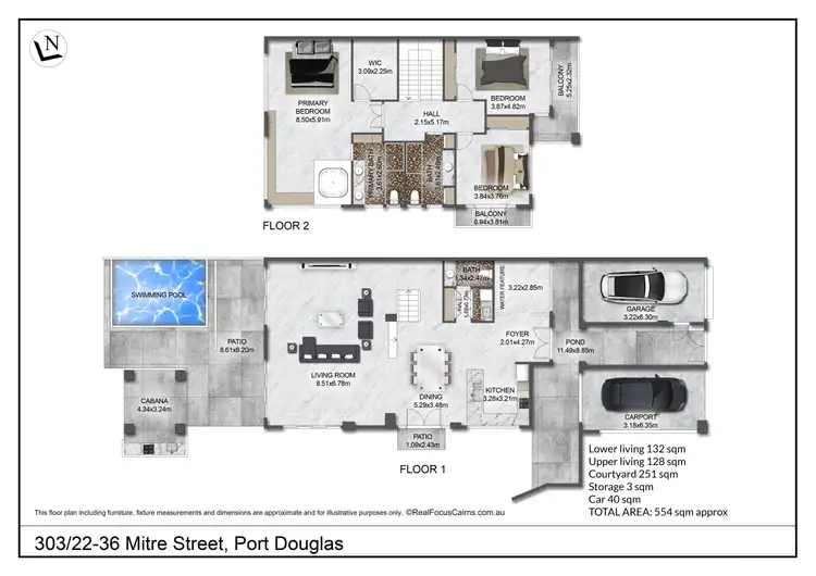 Floorplan of Homely apartment listing, 303/22-36 Mitre Street, Port Douglas QLD 4877