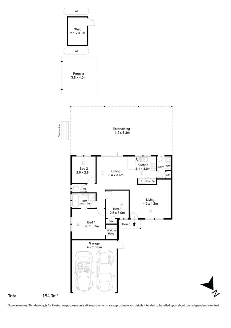 Floorplan of Homely house listing, 1 Queensborough Avenue, Hillcrest SA 5086