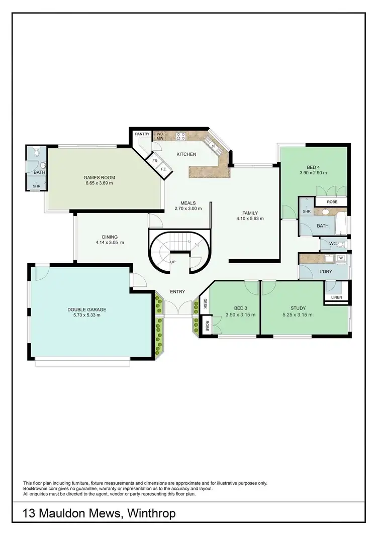 Floorplan of Homely house listing, 13 Mauldon Mews, Winthrop WA 6150