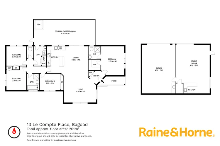 Floorplan of Homely house listing, 13 Le Compte Place, Bagdad TAS 7030