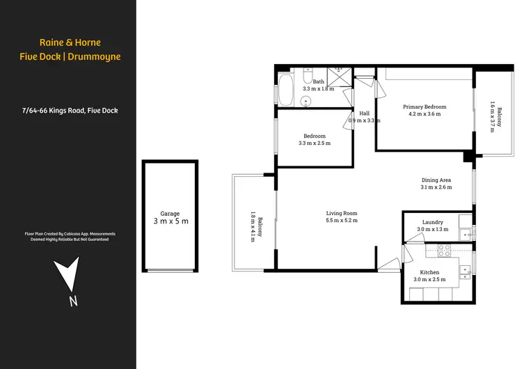 Floorplan of Homely apartment listing, 7/64 Kings Road, Five Dock NSW 2046