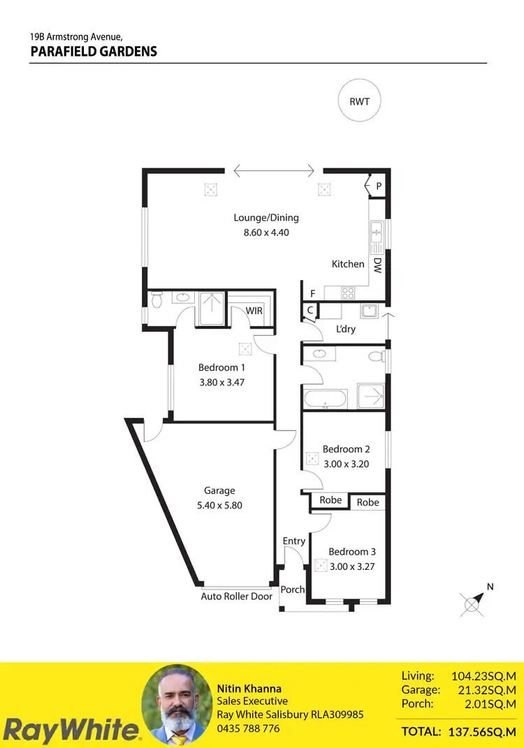 Floorplan of Homely house listing, 19B Armstrong Avenue, Parafield Gardens SA 5107