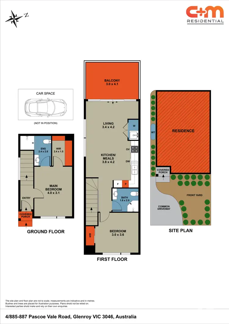 Floorplan of Homely townhouse listing, 4/885-887 Pascoe Vale Road, Glenroy VIC 3046