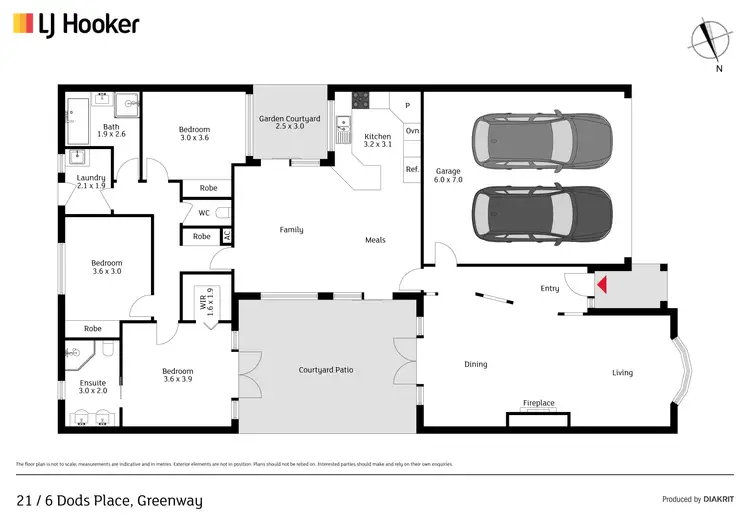 Floorplan of Homely townhouse listing, 21/6 Dods Place, Greenway ACT 2900