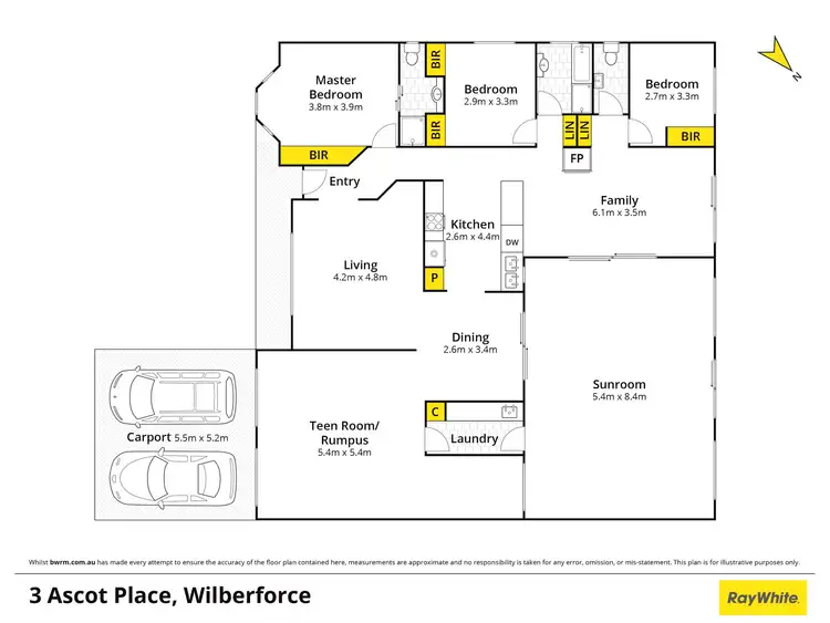 Floorplan of Homely house listing, 3 Ascot Place, Wilberforce NSW 2756