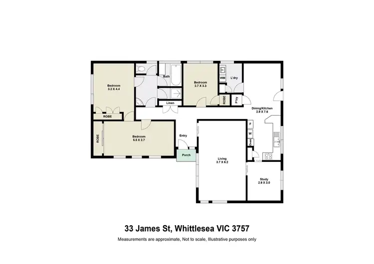 Floorplan of Homely house listing, 33 JAMES STREET, Whittlesea VIC 3757