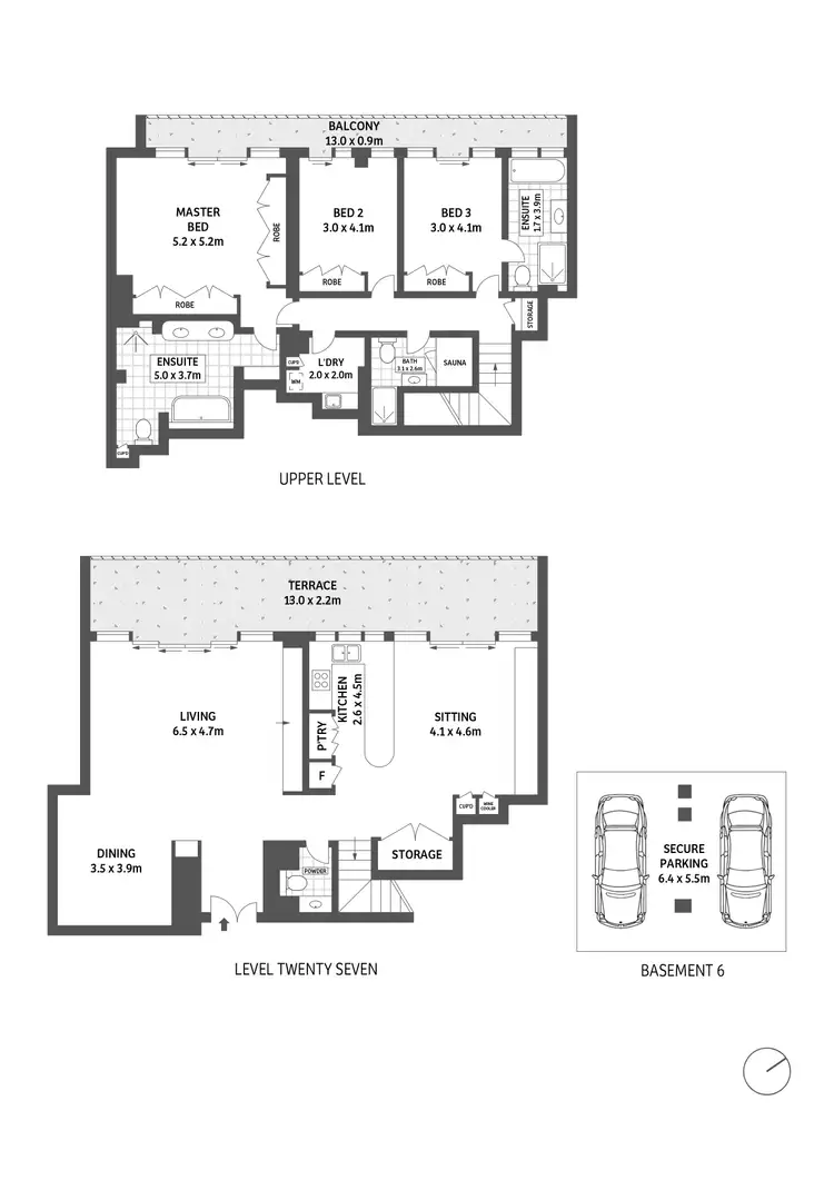 Floorplan of Homely apartment listing, 2702/183 Kent Street, Millers Point NSW 2000