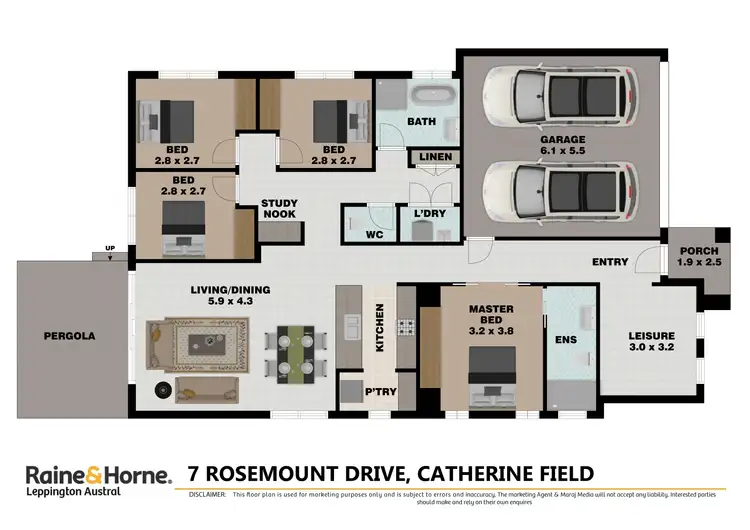 Floorplan of Homely house listing, 7 Rosemount Drive, Catherine Field NSW 2557