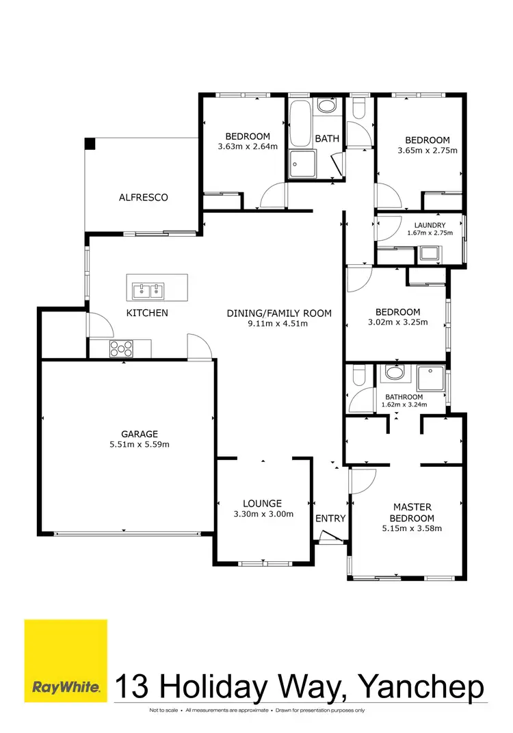 Floorplan of Homely house listing, 13 Holiday Way, Yanchep WA 6035