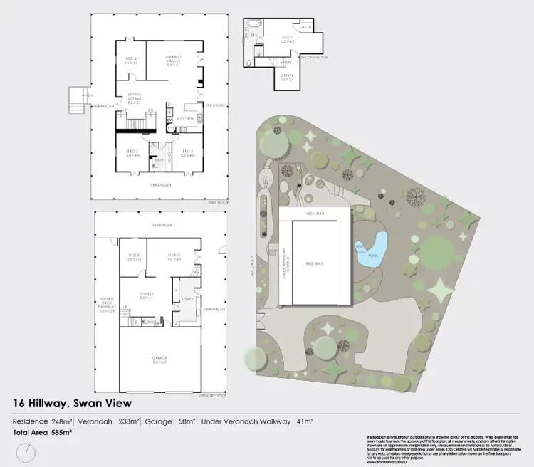 Floorplan of Homely house listing, 16 Hillway, Swan View WA 6056
