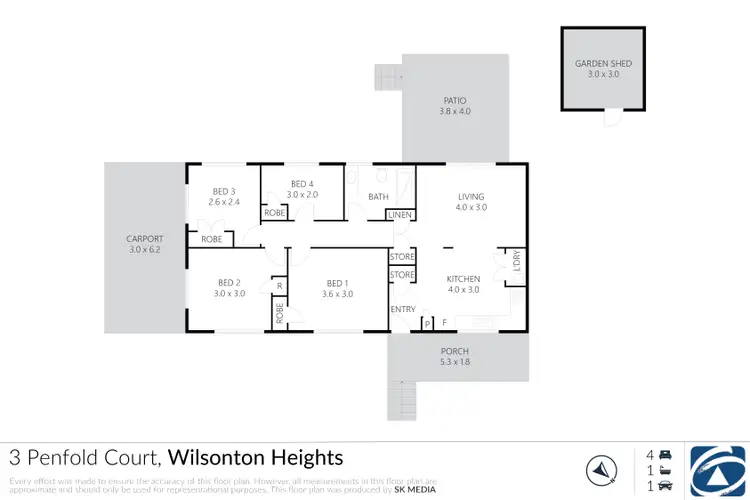 Floorplan of Homely house listing, 3 Penfold Court, Wilsonton Heights QLD 4350