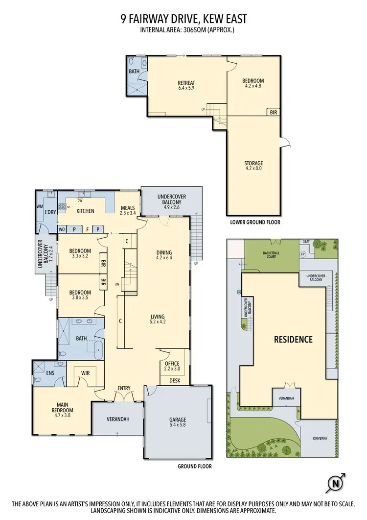 Floorplan of Homely house listing, 9 Fairway Drive, Kew East VIC 3102