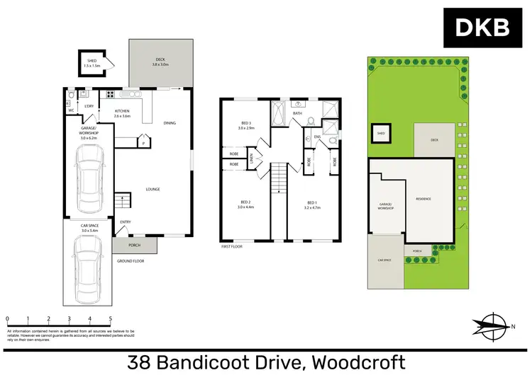 Floorplan of Homely semi-detached listing, 38 Bandicoot Drive, Woodcroft NSW 2767