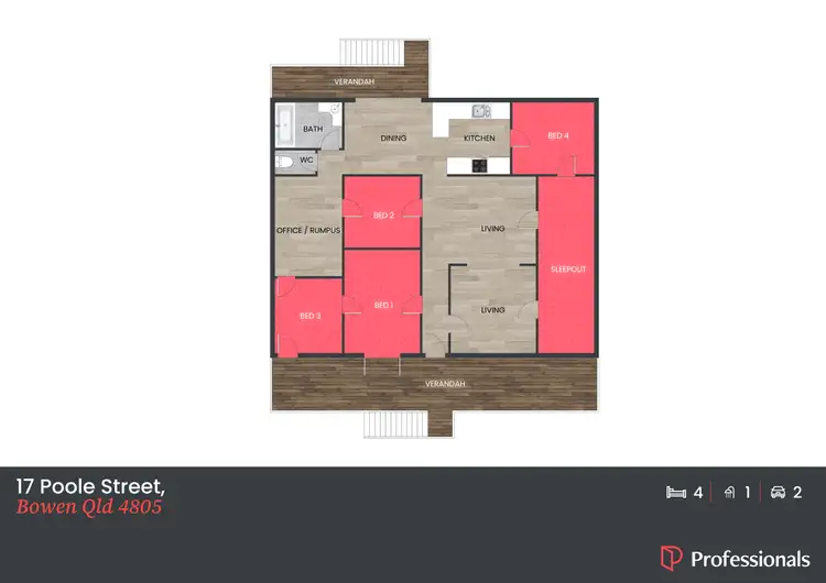 Floorplan of Homely house listing, 17 Poole Street, Bowen QLD 4805