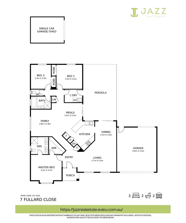 Floorplan of Homely house listing, 7 Fullard Close, Point Cook VIC 3030