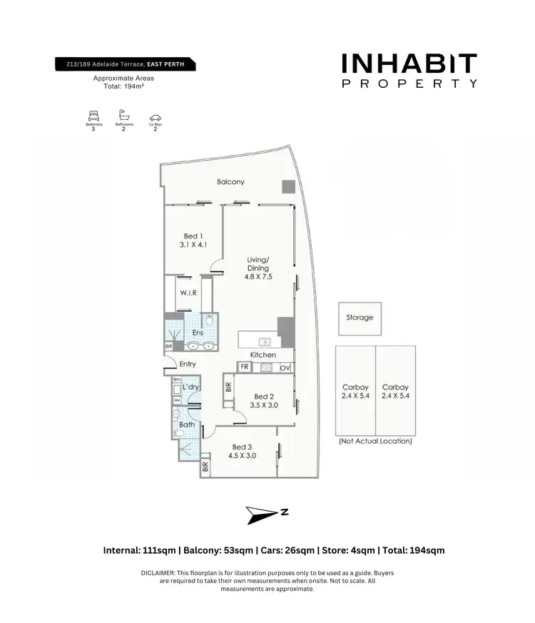 Floorplan of Homely unit listing, 213/189 Adelaide Terrace, East Perth WA 6004