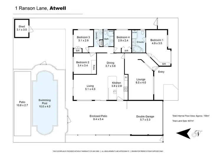 Floorplan of Homely house listing, 1 Ranson Lane, Atwell WA 6164