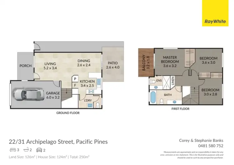 Floorplan of Homely townhouse listing, 22/31 Archipelago Street, Pacific Pines QLD 4211