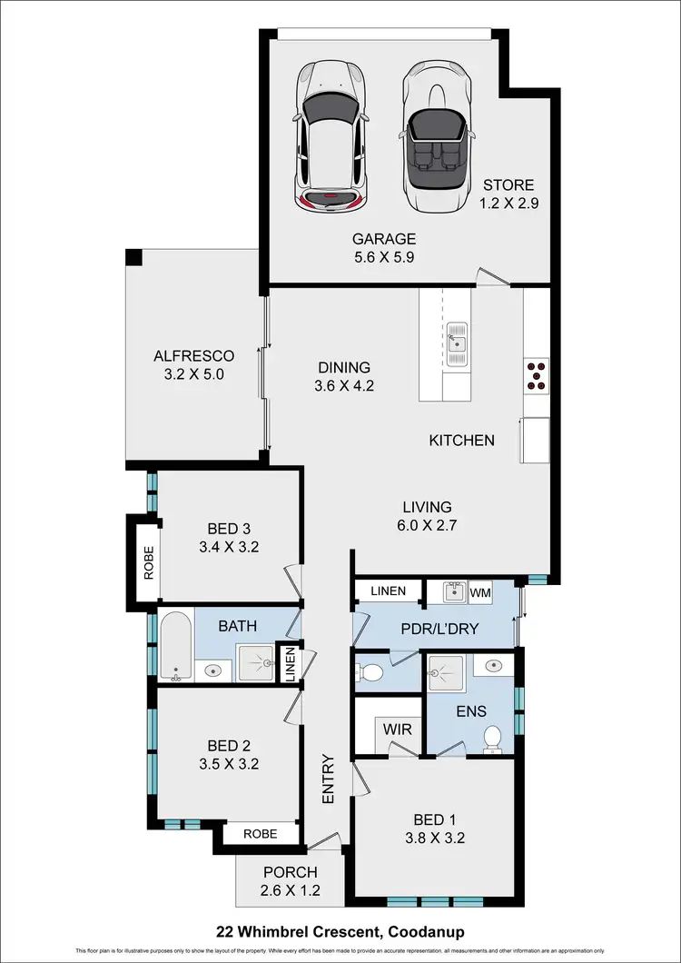 Floorplan of Homely house listing, 22 Whimbrel Crescent, Coodanup WA 6210