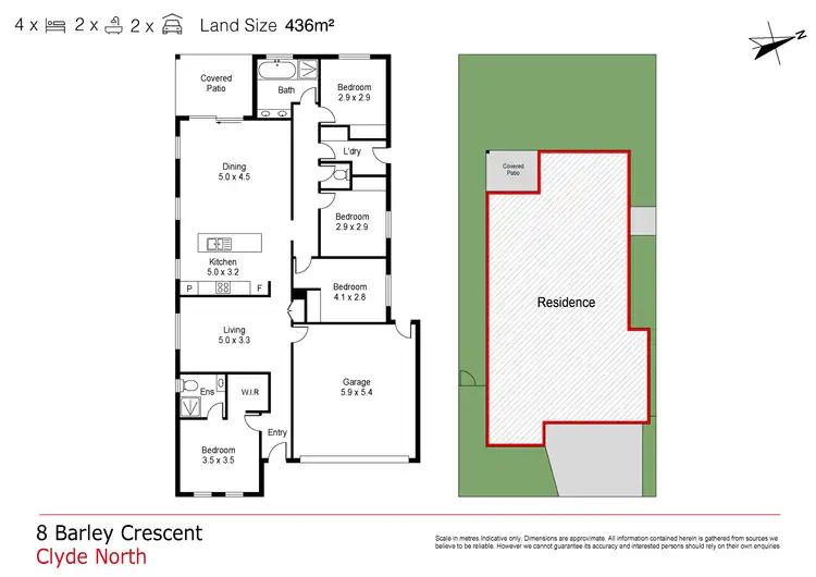 Floorplan of Homely house listing, 8 Barley Crescent, Clyde North VIC 3978