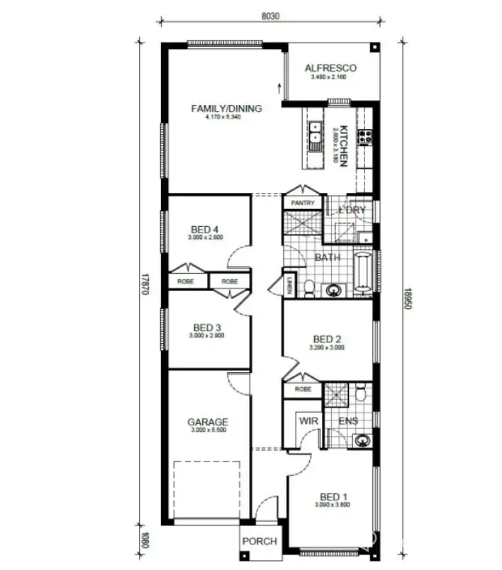 Floorplan of Homely house listing, Lot 7515 Baffle Cres, Oran Park NSW 2570