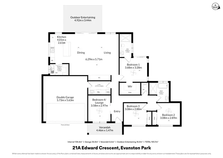 Floorplan of Homely house listing, 21A Edward Crescent, Evanston Park SA 5116