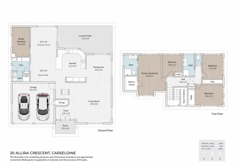 Floorplan of Homely house listing, 20 Allira Crescent, Carseldine QLD 4034