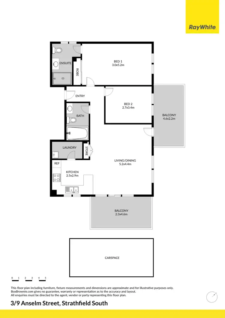 Floorplan of Homely apartment listing, 3/9 Anselm Street, Strathfield South NSW 2136
