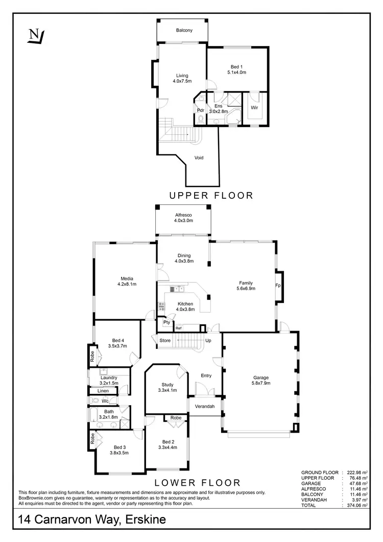 Floorplan of Homely house listing, 14 Carnarvon Way, Erskine WA 6210