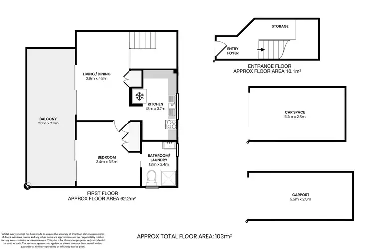 Floorplan of Homely unit listing, 6/11 Cook Parade, Lemon Tree Passage NSW 2319