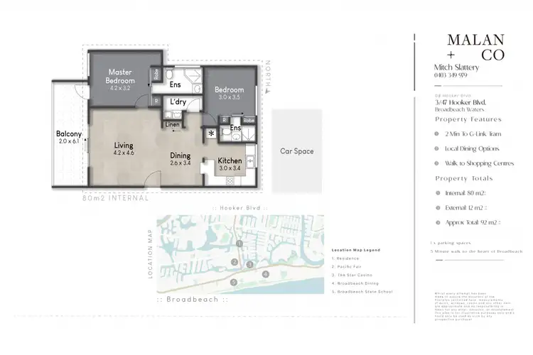 Floorplan of Homely apartment listing, 3/47 Hooker Boulevard, Broadbeach Waters QLD 4218