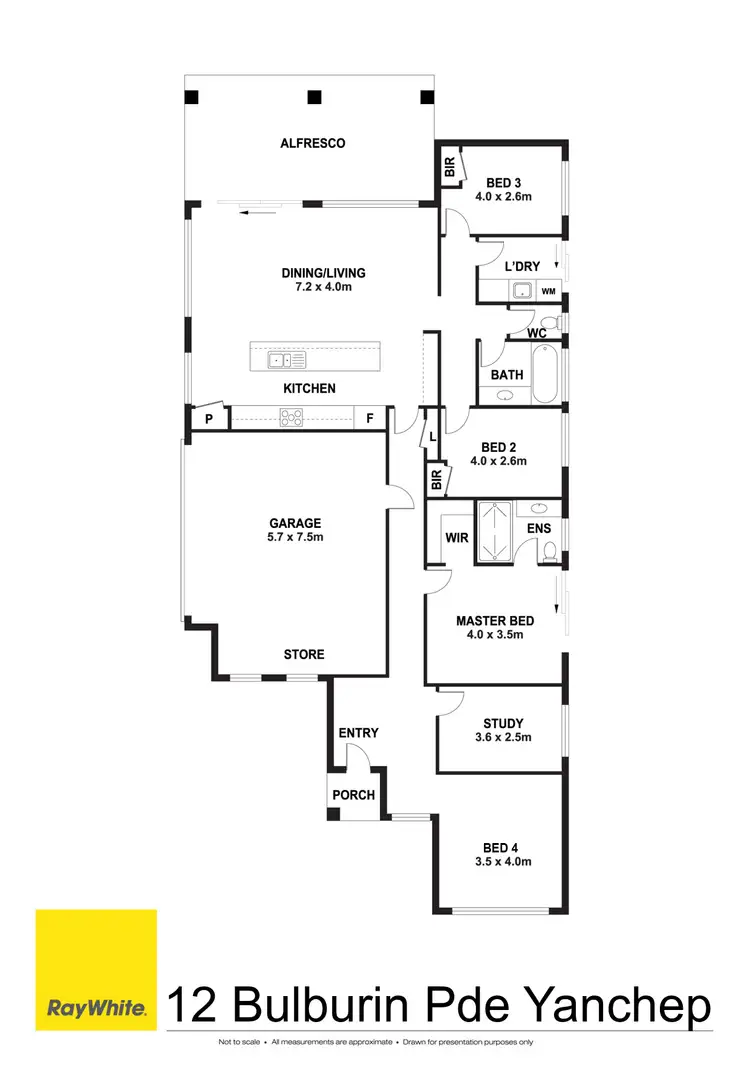 Floorplan of Homely house listing, 12 Bulburin Parade, Yanchep WA 6035