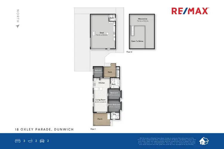 Floorplan of Homely house listing, 18 Oxley Parade, Dunwich QLD 4183