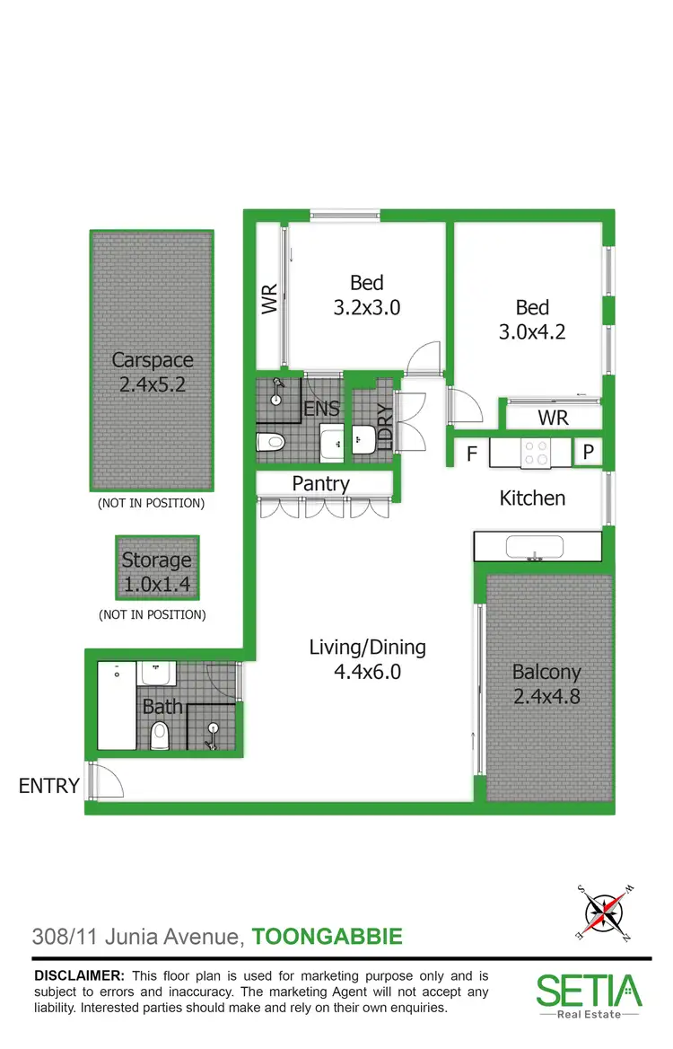 Floorplan of Homely apartment listing, 308/11 Junia Avenue, Toongabbie NSW 2146
